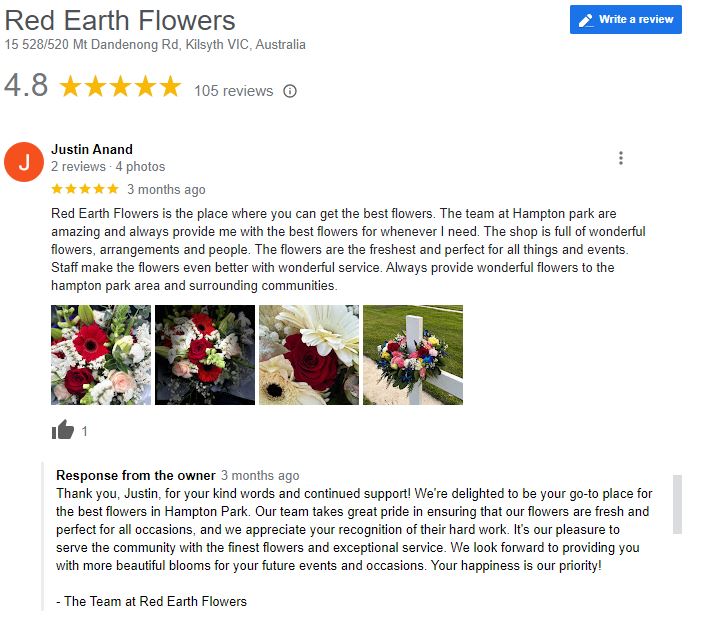 5-star-google-reviews-Red-Earth-Flowers_Kilsyth