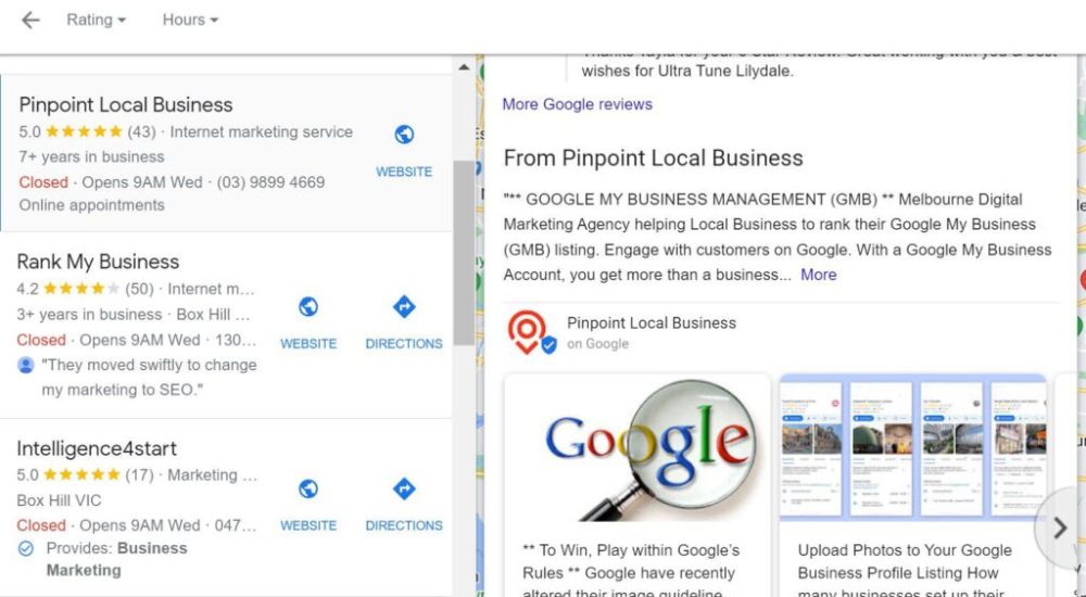 Google’s posting features Google’s posting features