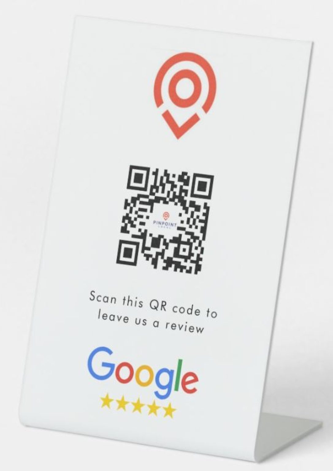 Simple Business Review QR Code Pedestal